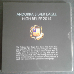 2014 1 Oz Andorra Eagle High Relief 7