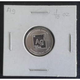 1/10 Oz AG Chemical Symbol Obverse