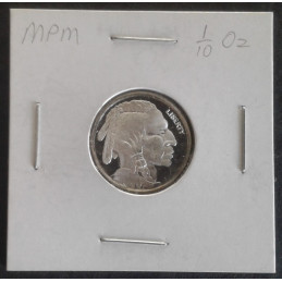1/10 Oz Monarch Precious Metals Buffalo Nickel Obverse