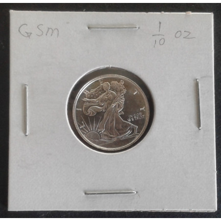 1/10 Oz Golden State Mint Walking Liberty Obverse