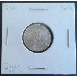 1/10 Oz Golden State Mint Indian Half Eagle Replica Obverse