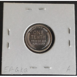 1/10 Oz Golden State Mint Indian Wheat Cent Replica Reverse