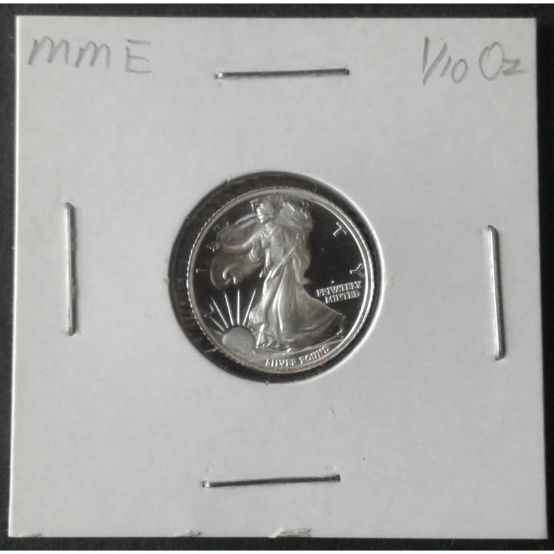 1/10 Oz Money Metals Exchange Walking Liberty Obverse