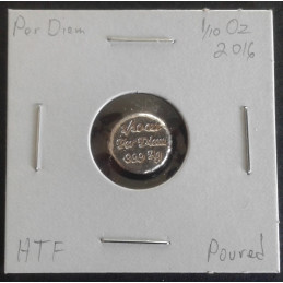 2016 1/10 Oz Per Diem Hand Poured Obverse