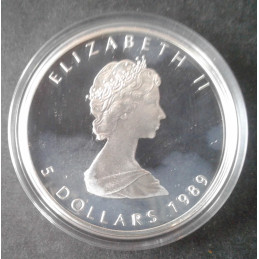 1989 1 Oz Canada Maple Leaf Proof 8