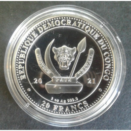2021 1 Oz Congo DR Wildlife Eagle Reverse