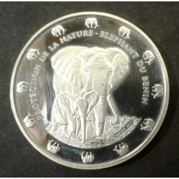 2015 1 Oz Benin Wildlife Elephant Obverse