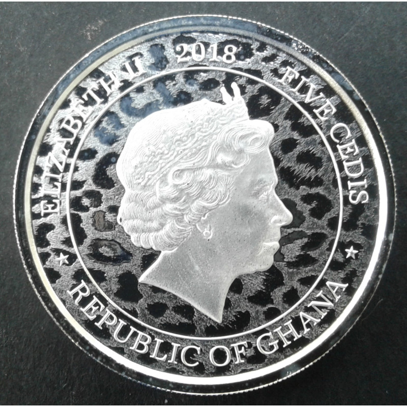 2018 1 Oz Ghana Leopard Reverse