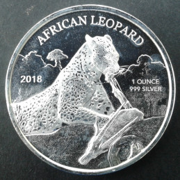 2018 1 Oz Ghana Leopard Obverse