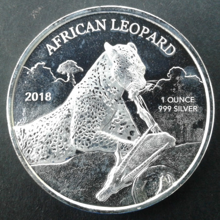 2018 1 Oz Ghana Leopard Obverse