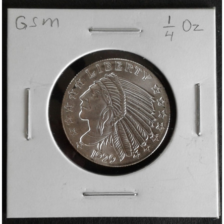 1/4 Oz Golden State Mint Indian Half Eagle Obverse