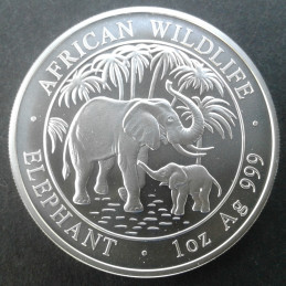 2007 1 Oz Somali Elephant Obverse