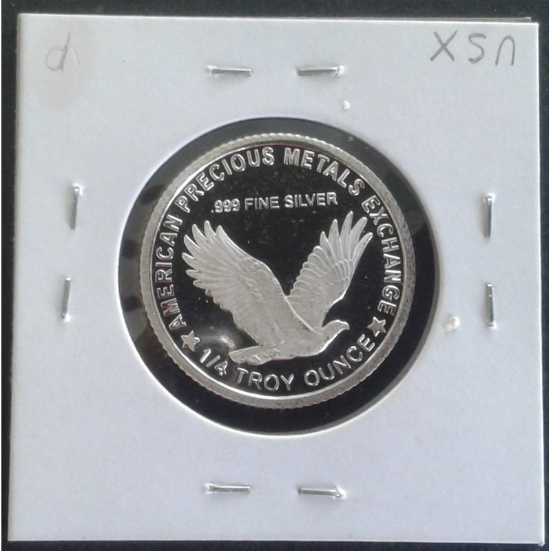 1/4 Oz APMEX Liberty Quarter Replica Reverse