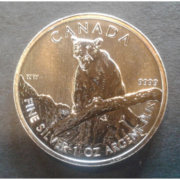 2012 1 Oz Canada Wildlife Cougar Reverse