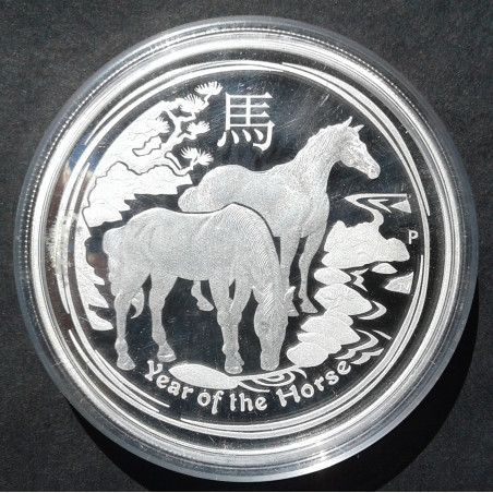 2014 2 Oz Australian Lunar Series 2 [Horse] Proof Reverse