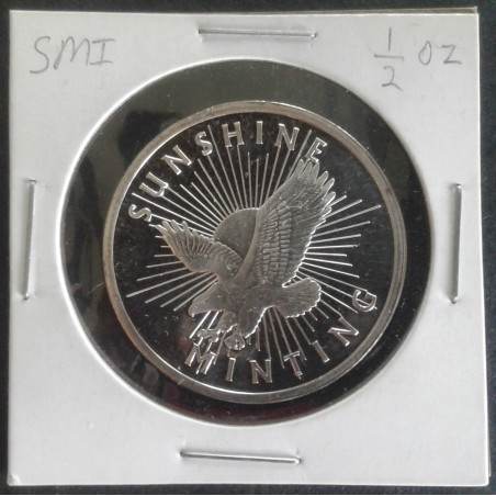 1/2 Oz Sunshine Mint Silver Eagle Sunburst Obverse