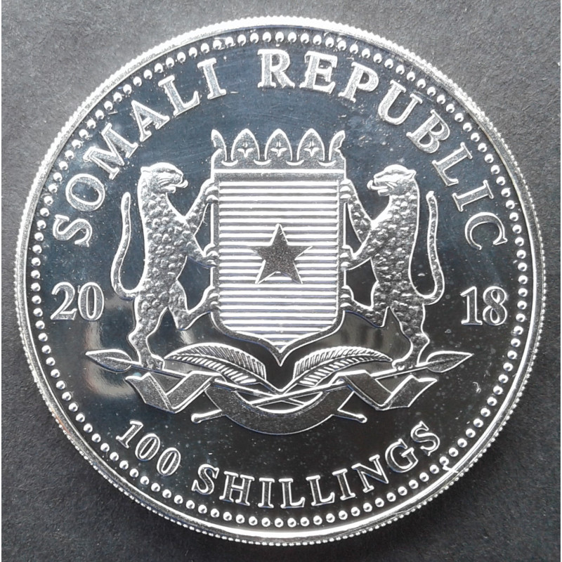 2018 1 Oz Somali Wildlife Leopard Reverse