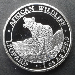 2018 1 Oz Somali Wildlife Leopard Obverse