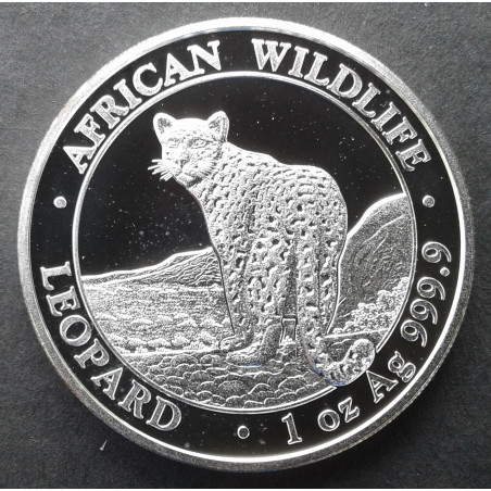 2018 1 Oz Somali Wildlife Leopard Obverse
