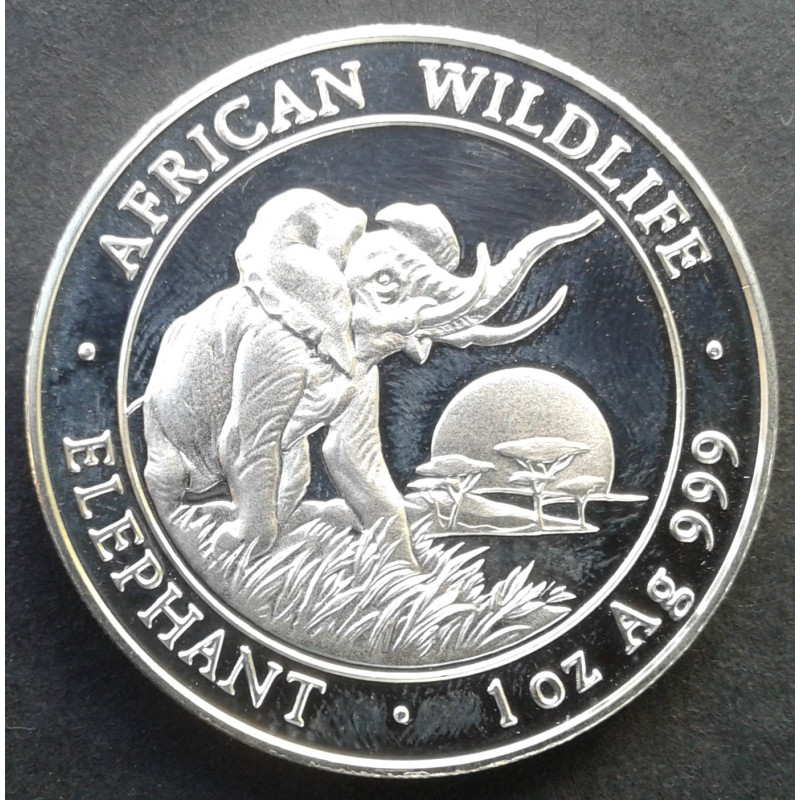 2009 1 Oz Somali Elephant Obverse