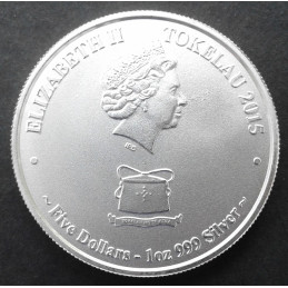 2015 1 Oz Tokelau Ocean Great White Shark Reverse