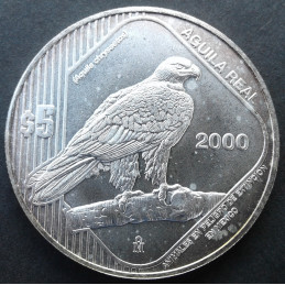 2000 1 Oz Mexican Endangered Species Eagle Obverse