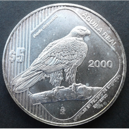 2000 1 Oz Mexican Endangered Species Eagle Obverse