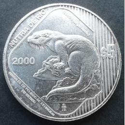 2000 1 Oz Mexican Endangered Species Otter Obverse