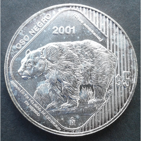 2001 1 Oz Mexican Endangered Species Bear Obverse