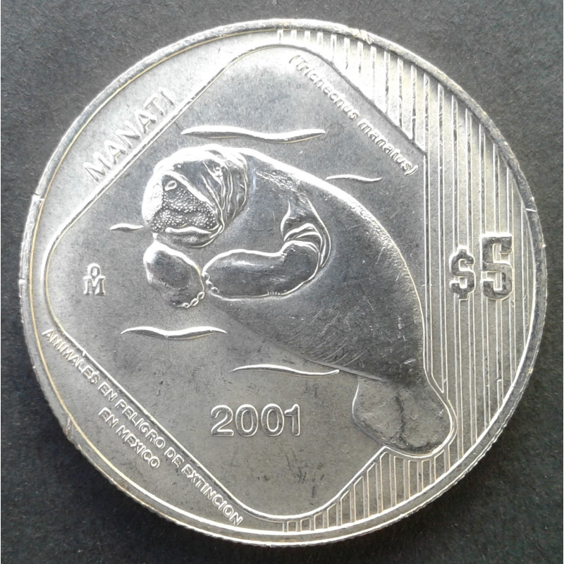2001 1 Oz Mexican Endangered Species Manatee Obverse