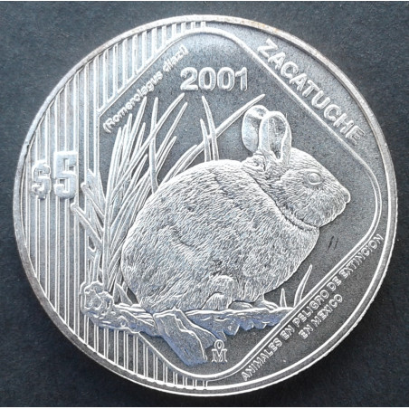 2001 1 Oz Mexican Endangered Species Rabbit Obverse