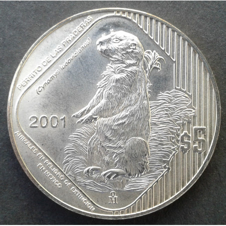 2001 1 Oz Mexican Endangered Species Prairie Dog Obverse
