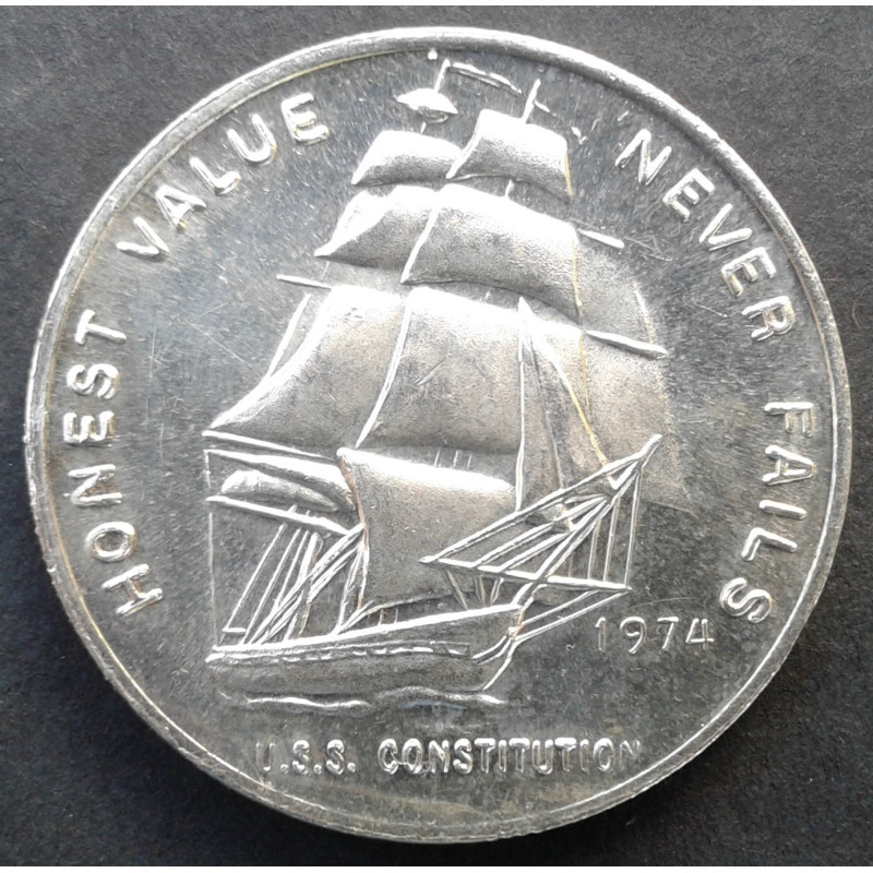 1オンス 純銀メダル 1974年 U.S. Constitution 銀貨 1974 1 Oz Constitution Mint USS Constitution Silver Round