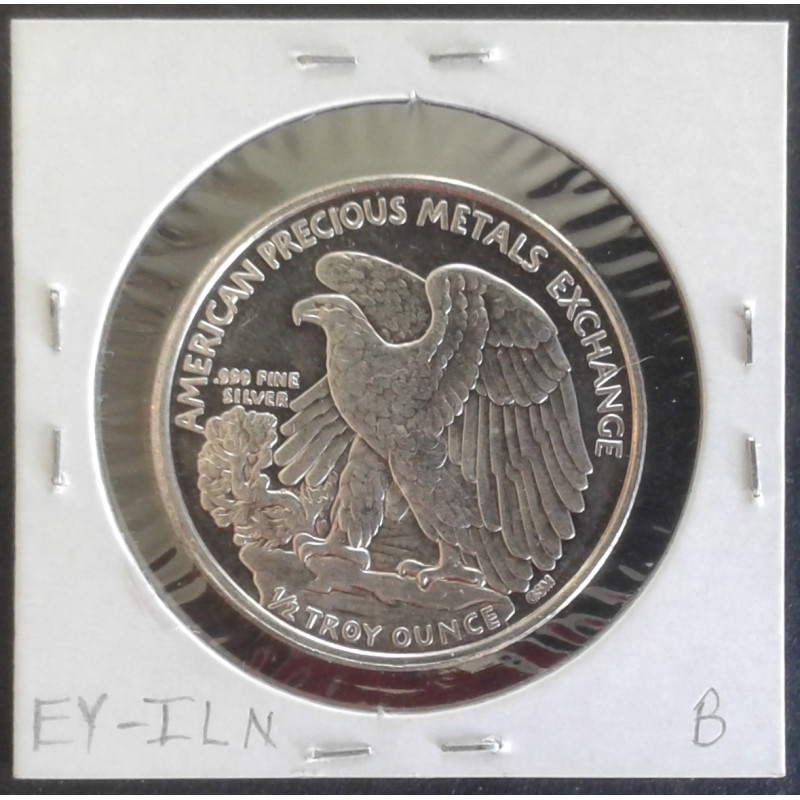 1/2 Oz APMEX Walking Liberty Reverse
