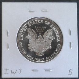 1/2 Oz Silver Eagle Replica Reverse