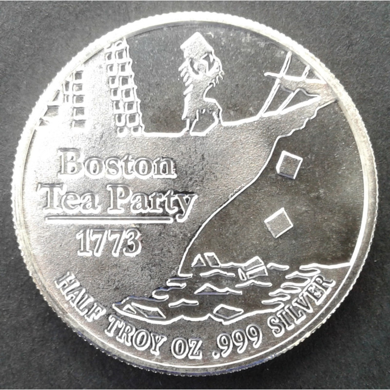 1/2 Oz Money Metals Exchange Boston Tea Party Reverse