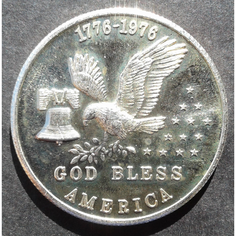 1976 1/2 Oz Tri State Refining Eagle/Bell Obverse