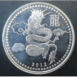 2012 1 Oz Lunar Year of the Dragon Obverse
