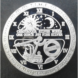 1 Oz Chautauqua Silver Works Time Series #5 Obverse