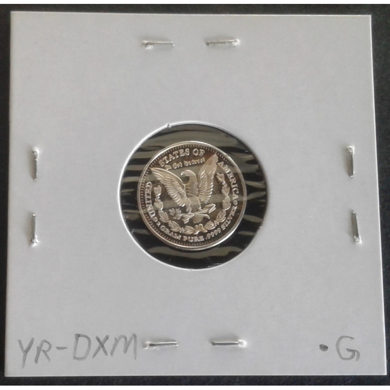 1896 1 Gram Morgan Replica Reverse