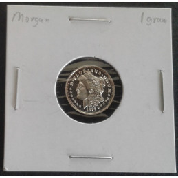 1896 1 Gram Morgan Replica Obverse
