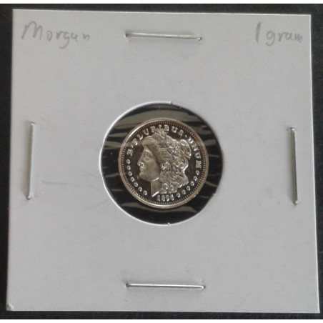 1896 1 Gram Morgan Replica Obverse