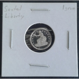 1 Gram Seated Liberty Replica Obverse