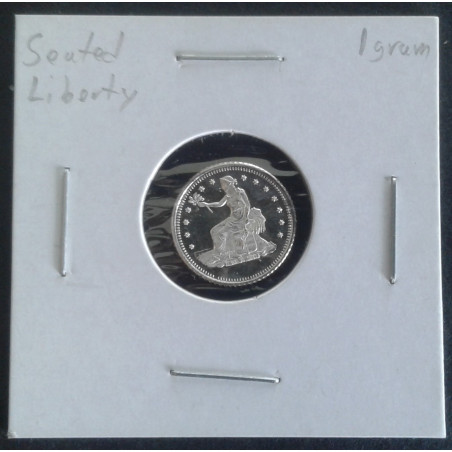 1 Gram Seated Liberty Replica Obverse