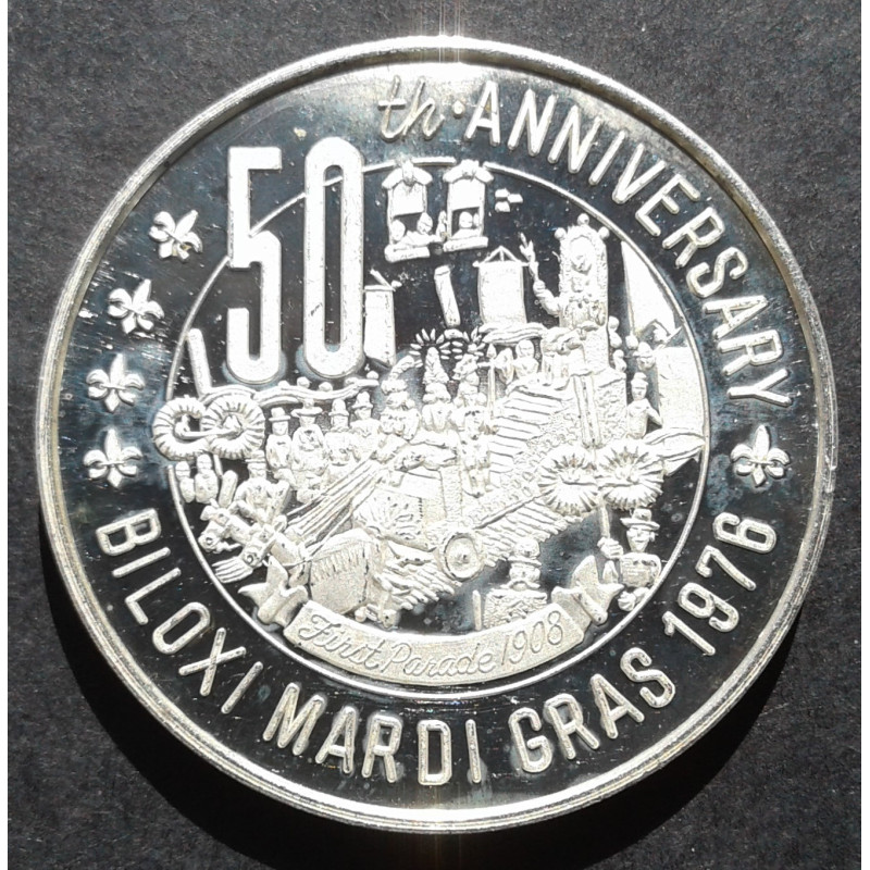 1976 1 Oz Gulf Coast Carnival Association Doubloon Obverse