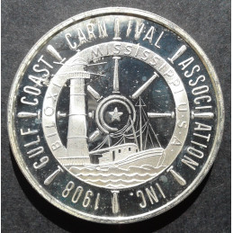 1976 1 Oz Gulf Coast Carnival Association Doubloon Reverse