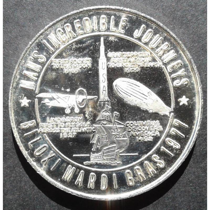 1977 1 Oz Gulf Coast Carnival Association Doubloon Obverse