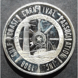 1977 1 Oz Gulf Coast Carnival Association Doubloon Reverse