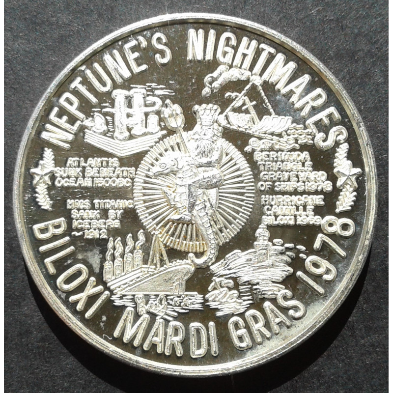 1978 1 Oz Gulf Coast Carnival Association Doubloon Obverse