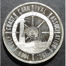 1978 1 Oz Gulf Coast Carnival Association Doubloon Reverse
